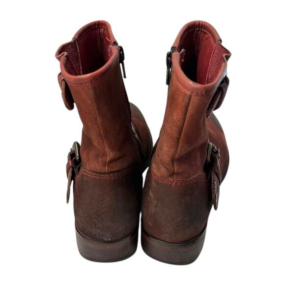Vintage Foundry Co. Women's Miriam Suede Moto Boot Women's Size 7 Red - Picture 3 of 8